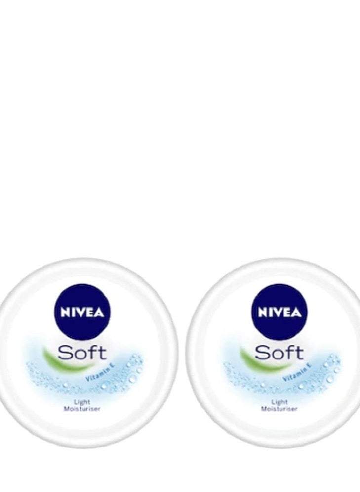Nivea Soft light moisturizer Cream (100 Ml) (Pack Of 2) - Image 1
